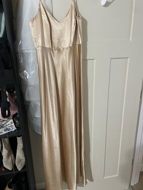 Birdy Grey Champagne Beige Satin Dress